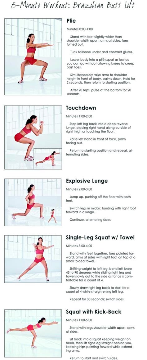 5 minute brazilian butt workout 23 fit butt infographics that…