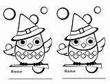 Coloring Pages Kindergarten Printable Kids Color Sheet Owl Halloween Owls Cute Small Adults Graphic Paper sketch template