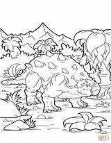 Ankylosaurus Dino Ausmalbild Its Kolorowanka sketch template