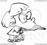 Kazoo Girl Blowing Toonaday Outline Royalty Illustration Cartoon Rf Clip Clipart 2021 sketch template