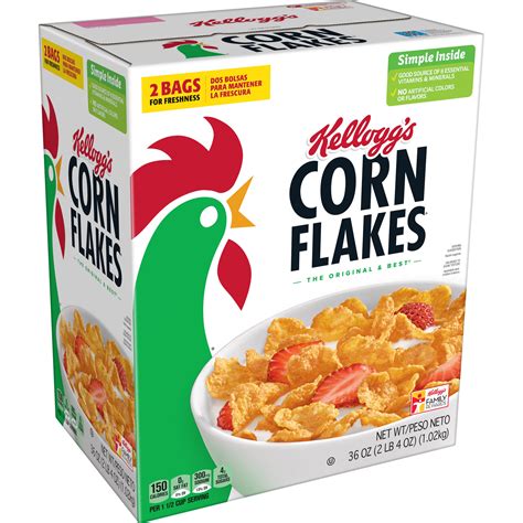 kelloggs corn flakes breakfast cereal  vitamins  minerals