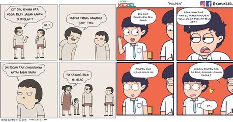 komik strip lucu obrolan anak sekolah  bikin ketawa