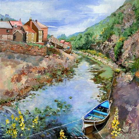 staithes north yorkshire painting  muriel law