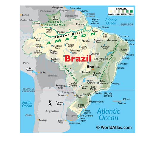brazil large color map
