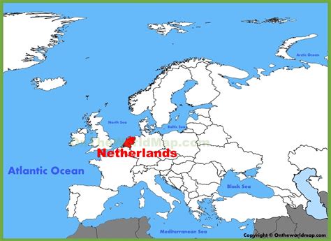 netherlands location   europe map