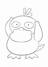 Pokemon Psyduck Coloring Pages Generation Kids Printable Type Anime sketch template