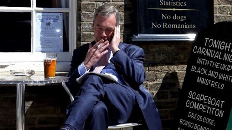 Picture Nigel Farage Relaxes After Voting In The European Elections