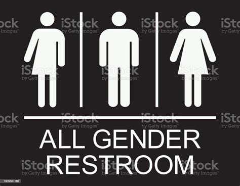 All Gender Restroom Sign Stock Illustration Download Image Now