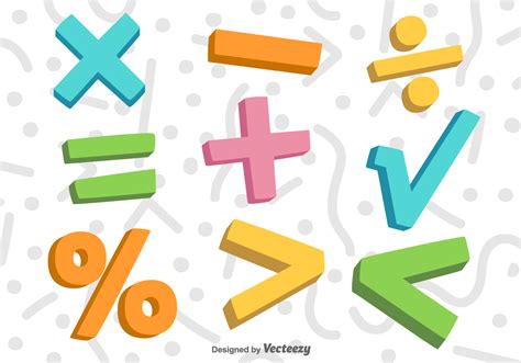 math symbols vector art icons  graphics