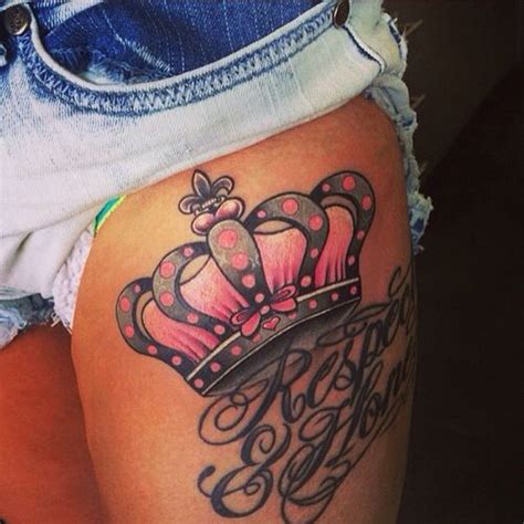 pin by carolyn gordon on tattoos crown tattoos for women thigh