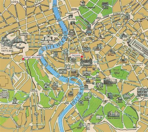 rom historisches zentrum karte map historischen zentrum von rom