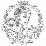 Coloring Zodiac Pages Scorpio Colouring Adult Printable Signs Virgo Adults Horoscope Color Beauty Capricorn Sign Sheets Mandala Fairy Kids Getcolorings sketch template