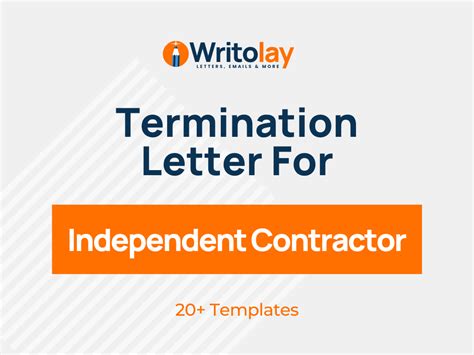 independent contractor termination letter  templates writolay