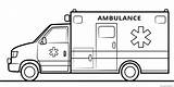 Ambulance Truck sketch template