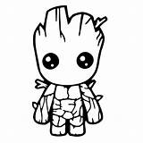 Groot Baby Coloring Pages Marvel Avengers Cute Drawing Drawings Etsy Sold Decal Choose Board Disney sketch template
