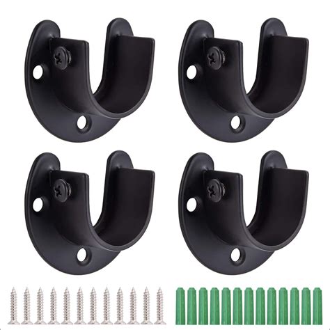 closet rod support bracket stainless steel matte black closet rod brackets  shape socket