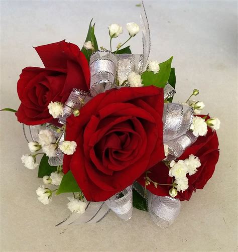 red flowers  corsages corsage prom