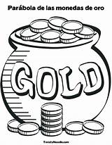 Coins Coloring Pages Gold Coin Color Print Getcolorings Printable sketch template