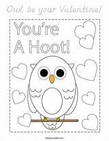 Coloring Owl Valentine Worksheet Built California Usa Cursive Favorites Login Twistynoodle Add Noodle sketch template