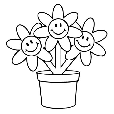 flower pot  drawing  getdrawings