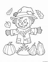 Scarecrow Straw Pumpkins sketch template