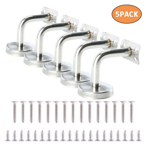 5pack Stainless Steel Banister Handrail Wall Mounting Brackets Stair