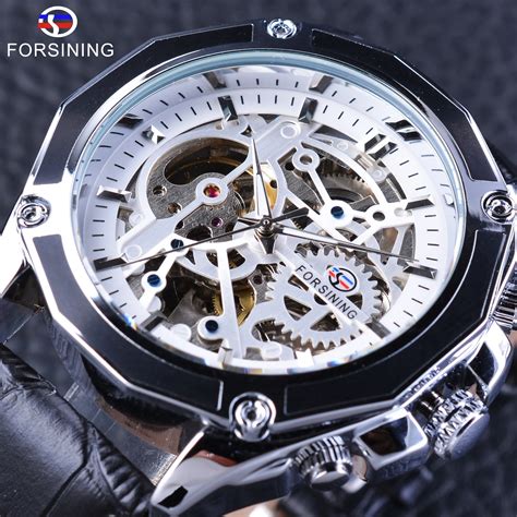 forsining mechanical watches  automatic  winding movement waterproof design sport mens