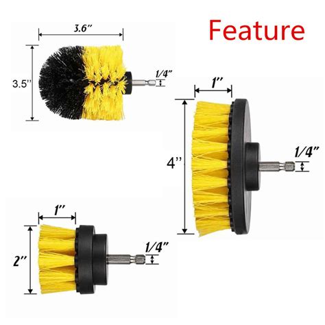 9pcs Tile Grout Power Drill Brush Scrubber Cleaning Tub