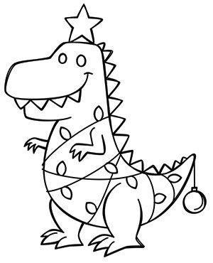 printable christmas dinosaur coloring pages coloring pages