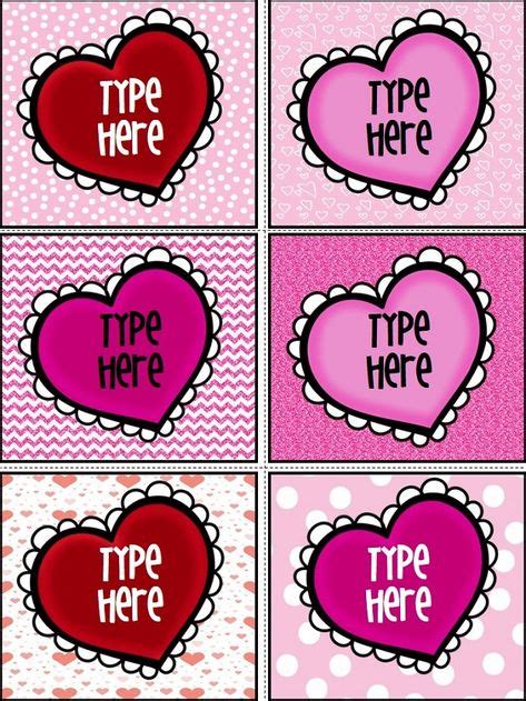 printable valentine gift tags  labels  perfect  teacher