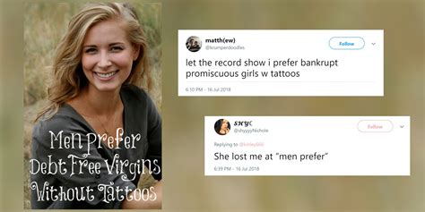 christian blogger ‘men prefer debt free virgins without