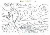 Coloring Pages Night Getcolorings Van Gogh Vincent sketch template