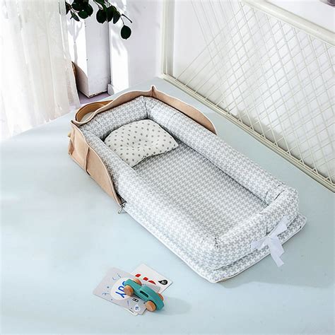 portable baby bed  boys girls travel bed foldable infant cotton crib