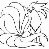 Ninetales Pokemon Pages Coloring sketch template