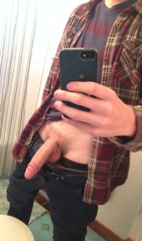 hard cock in underwear selfie