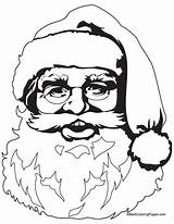 Santa Claus Face Coloring Pages Printable Drawing Head Color Realistic Template Christmas Clause Happy Sheet Colouring Noel Real Popular Clipart sketch template