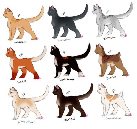Warrior Cats Adoptebles By Anima The Wolf Fur Affinity