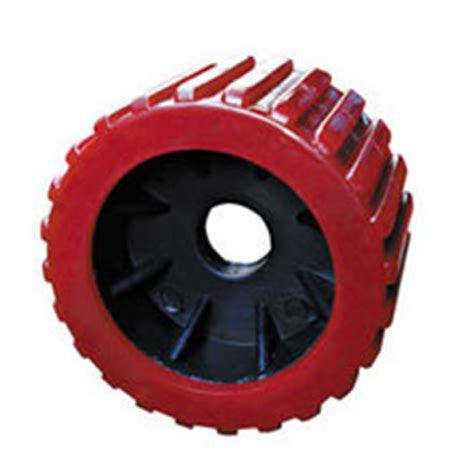 boat trailer wobble rollers pack  red ribbed poly wobble roller ebay