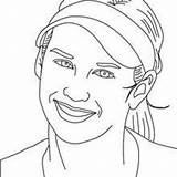 Williams Serena Coloring Venus Pages Template sketch template