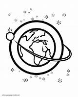 Earth Coloring Pages Space Planet Holidays Printable Sheets sketch template