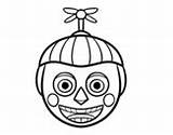 Nights Five Coloring Balloon Freddy Boy Pages Coloringcrew Freddys sketch template