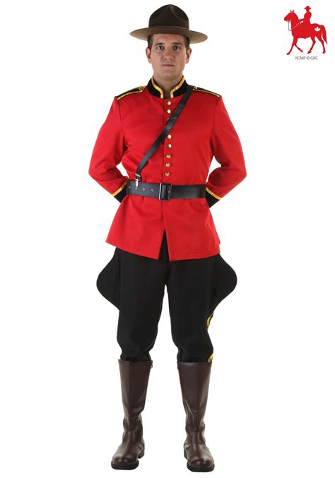 size canadian mountie costume
