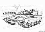 Panzer Merkava sketch template