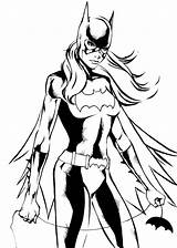 Batgirl Gotham Colorear Gurl Coloringtop sketch template