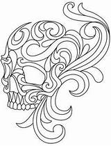 Skull Patterns Leather Tooling Coloring Pages Skulls Designs Colouring Pattern Embroidery Book Canvas Plastic Tatoo Carving Printable Unique Urban Threads sketch template