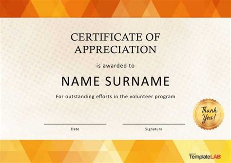 certificate  appreciation templates  letters pertaining