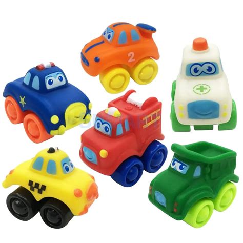 rubber plastic mini model auto speelgoed voor peuter baby voorschoolse kid play cognitieve