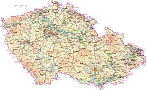 cz map map  cz eastern europe europe