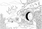 Coloring Hobbit Pages Lord House Adult Rings Ring Drawing Print Colouring Para Printable Lotr Colorear Etsy Book Sketch Sold Dibujar sketch template