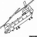 Coloring Chinook Army Helicopters Thecolor Zpr Io sketch template